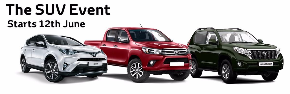 Huge savings during our SUV Event. Starts Monday 12th June!