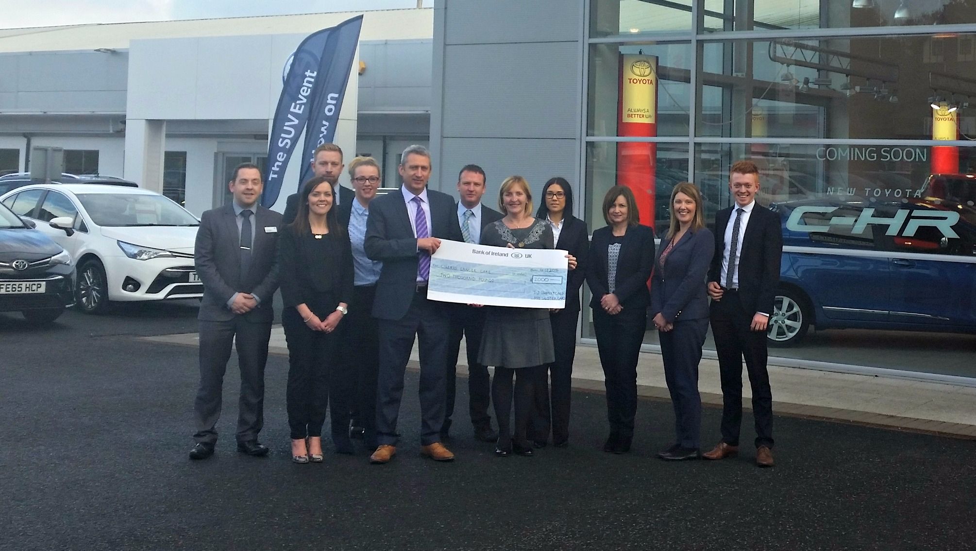 T J Hamilton/ Mid Ulster Cars raise £2,000 for Charis Cancer Care in our 0-5K run!