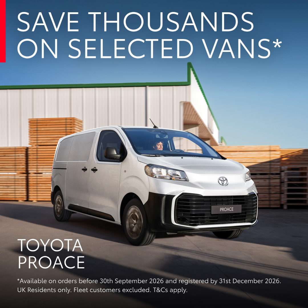 Save thousands across the Toyota Professional range.